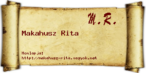 Makahusz Rita névjegykártya