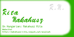 rita makahusz business card